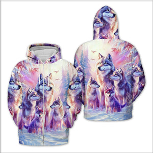 Wolf Family Art All Over Print Shirt