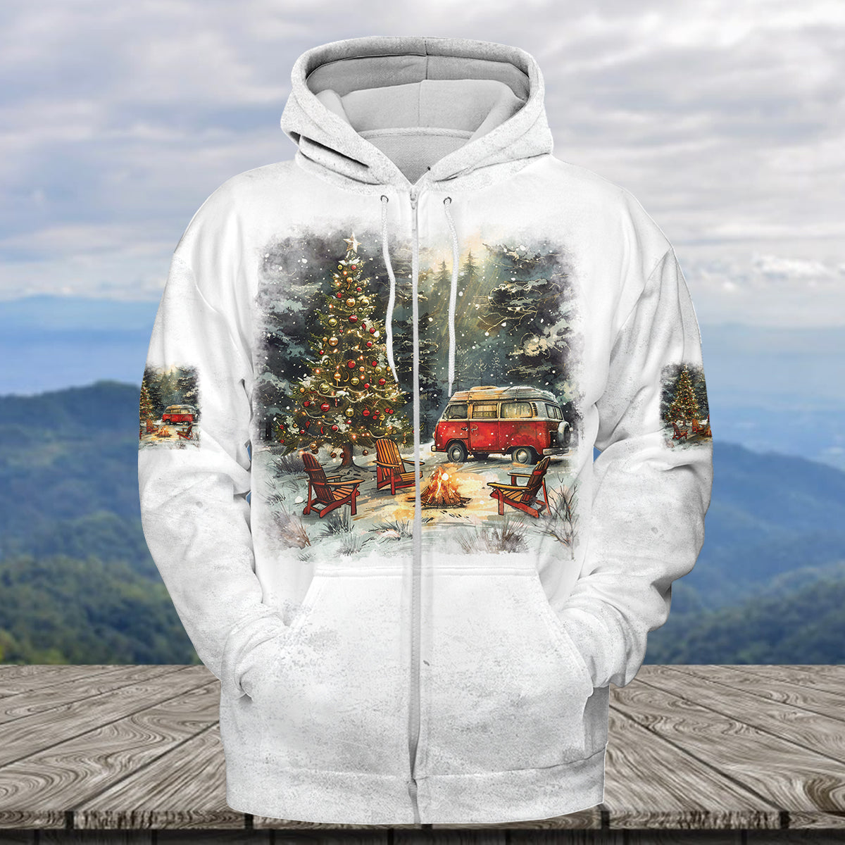 It's The Most Wonderful Time Of Christmas Camping All Over Print Shirt