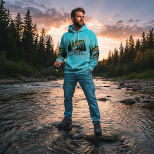 Fish Around And Find Trout Retro Graphic All Over Print Shirt