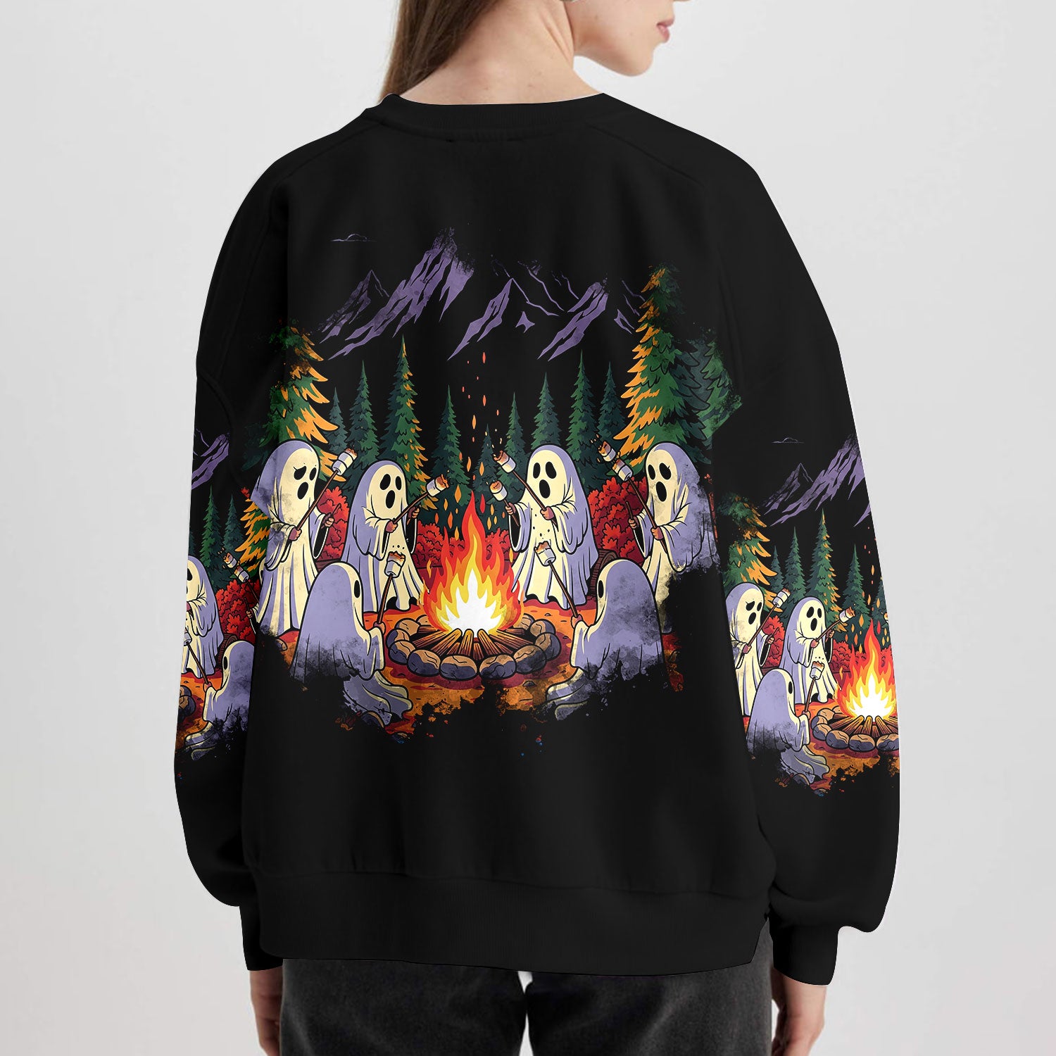 Ghost Camping Crew All Over Print Shirt