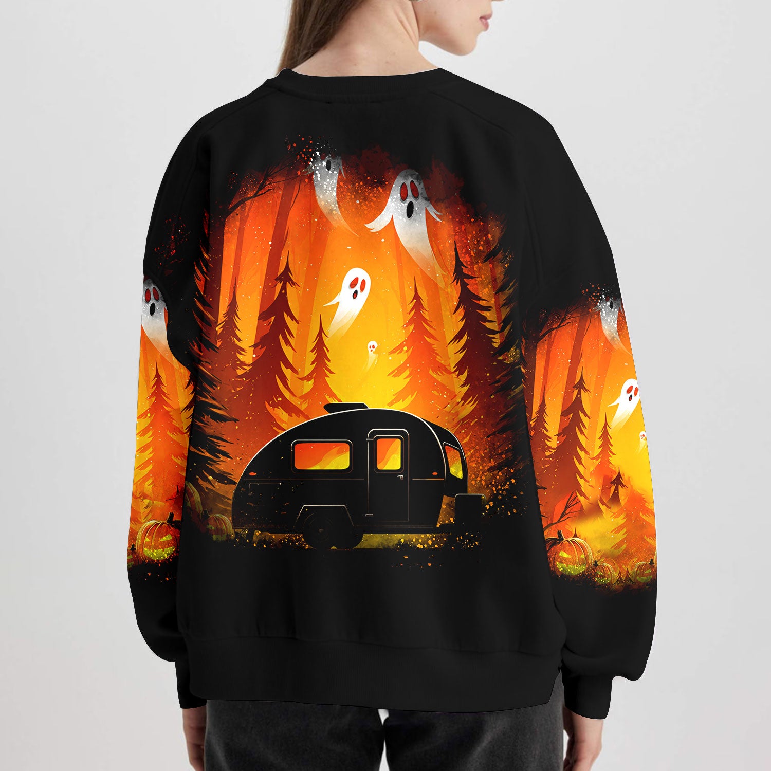 Horror Campfire In The Wild All Over Print Shirt