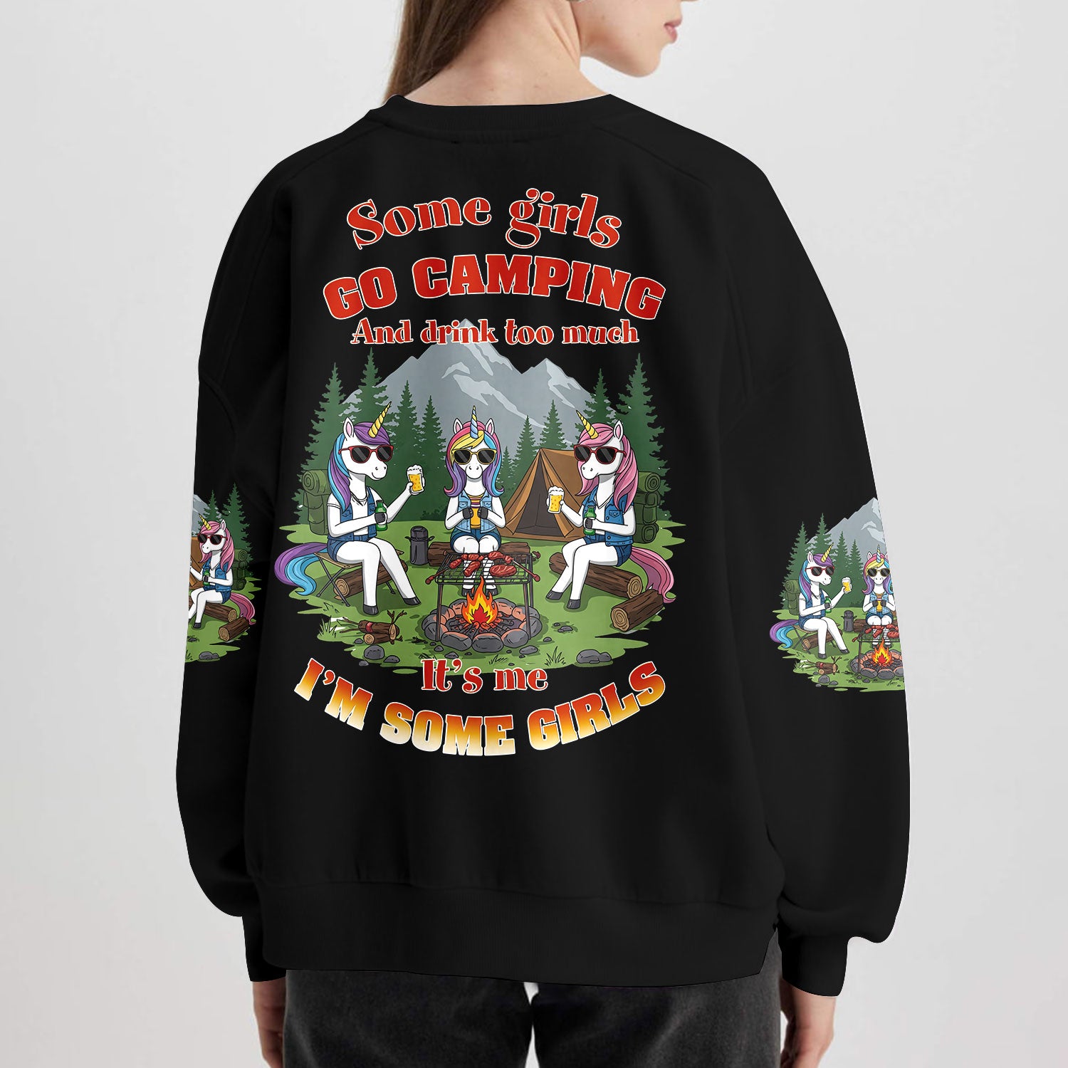 Some Girls Go Camping And Drink Too Much All Over Print Shirt