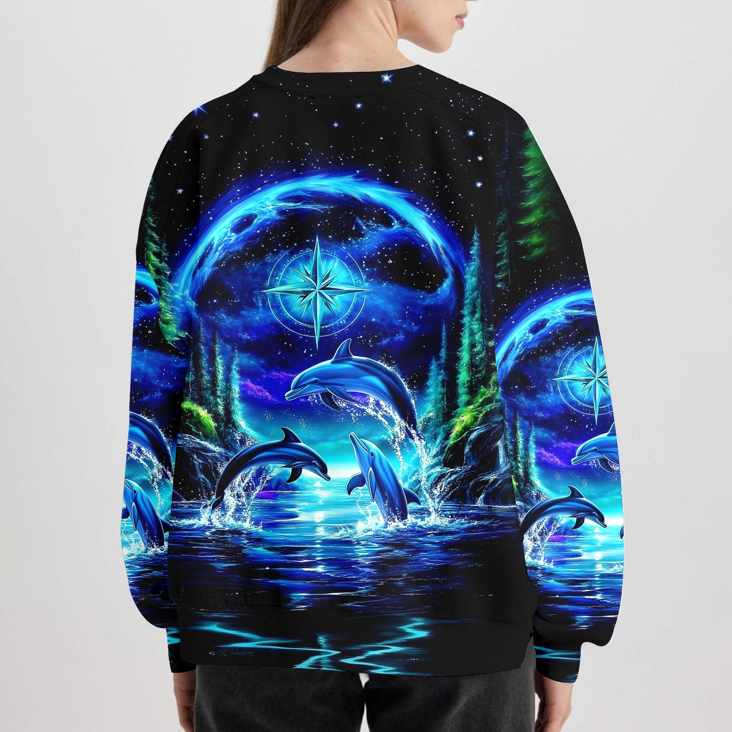 Peace Sea Happy Dolphins All Over Print Shirt