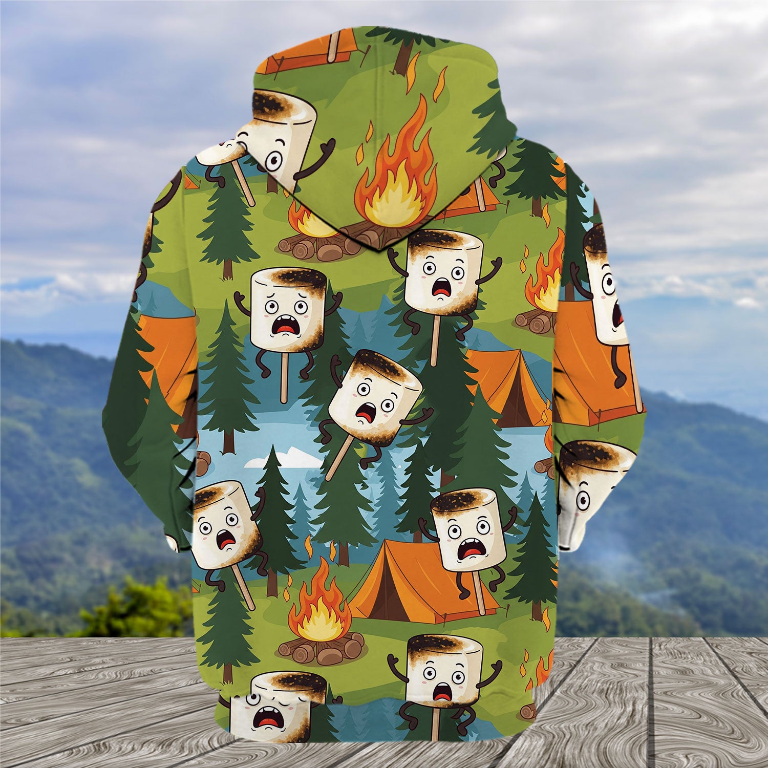 Funny Burnt Marshmallow All Over Print Shirt