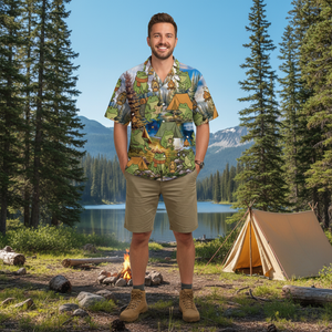 Funny Frog Camping Hawaiian Shirt