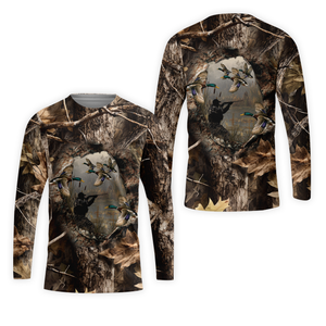 Duck Hunting Camouflage Fabric All Over Print Shirtt