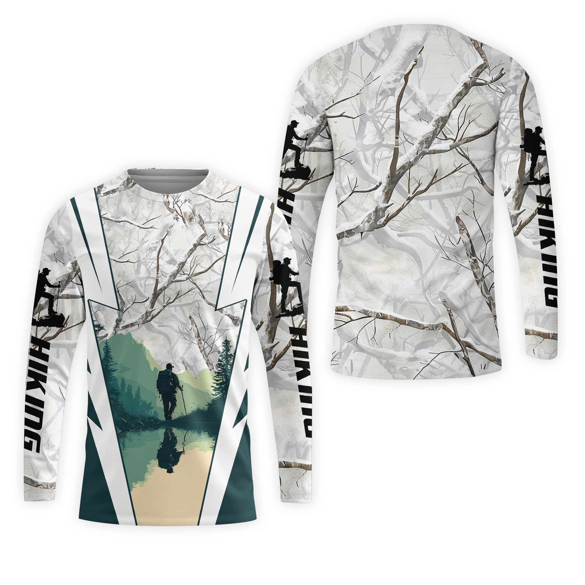 Hiking Winter Camo All Over Print Shirt