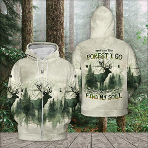 Into The Forest Deer Exposure All Over Print Shirt