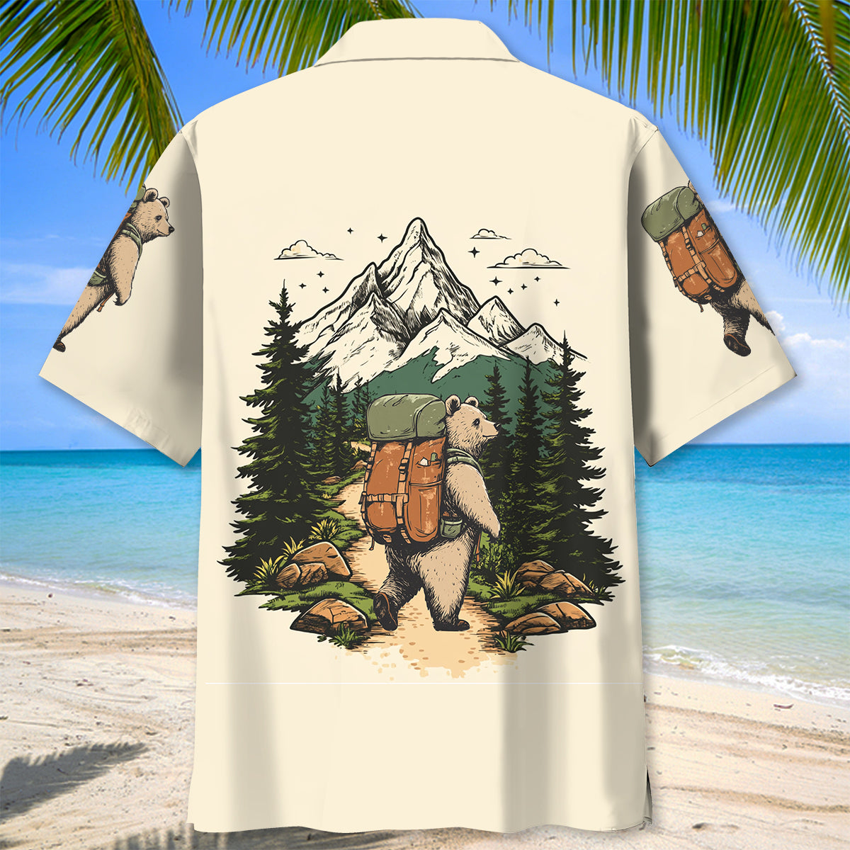 Hiking Bearly Made It Hawaiian Shirt