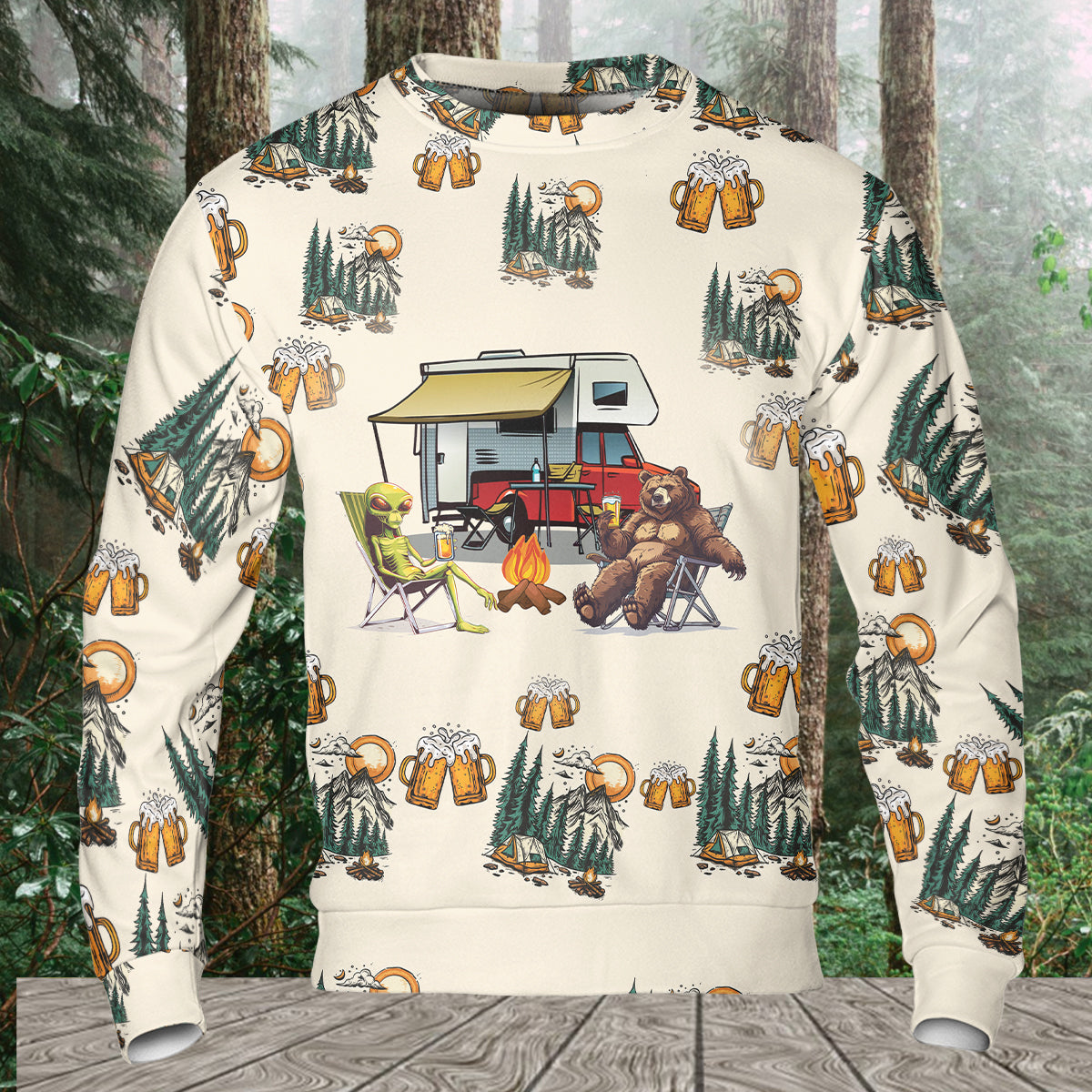 Funny Camping Crazy Friend All Over Print Shirt