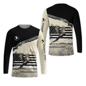 Vintage Pheasant Hunting All Over Print Shirtt