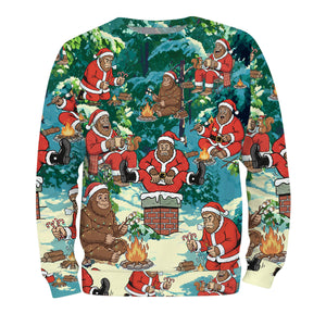 Bigfoot Camping Xmas All Over Print Shirt