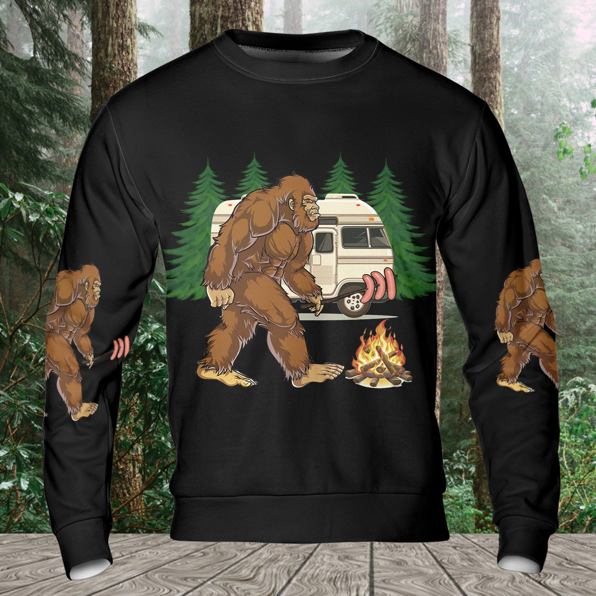 Camp Crew Hunt For Bigfoot All Over Print Shirt