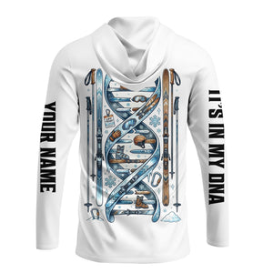 Custom Name Skiing It's In My DNA All Over Print Shirt
