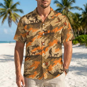 Upland Heritage Pheasant Hunting Camouflage Hawaiian Shirt
