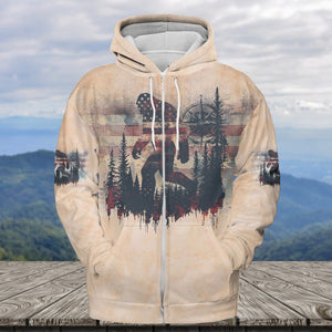 Vintage Bigfoot Not All Who Wander Are Lost Compass USA All Over Print Shirt
