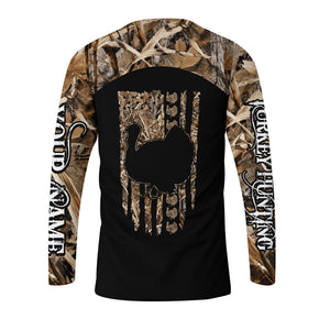Custom Name Turkey Hunting Camo Grass All Over Print Shirt