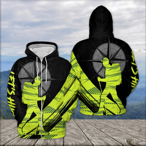 Hiking Find Your Own Path Yellow Neon All Over Print Shirt