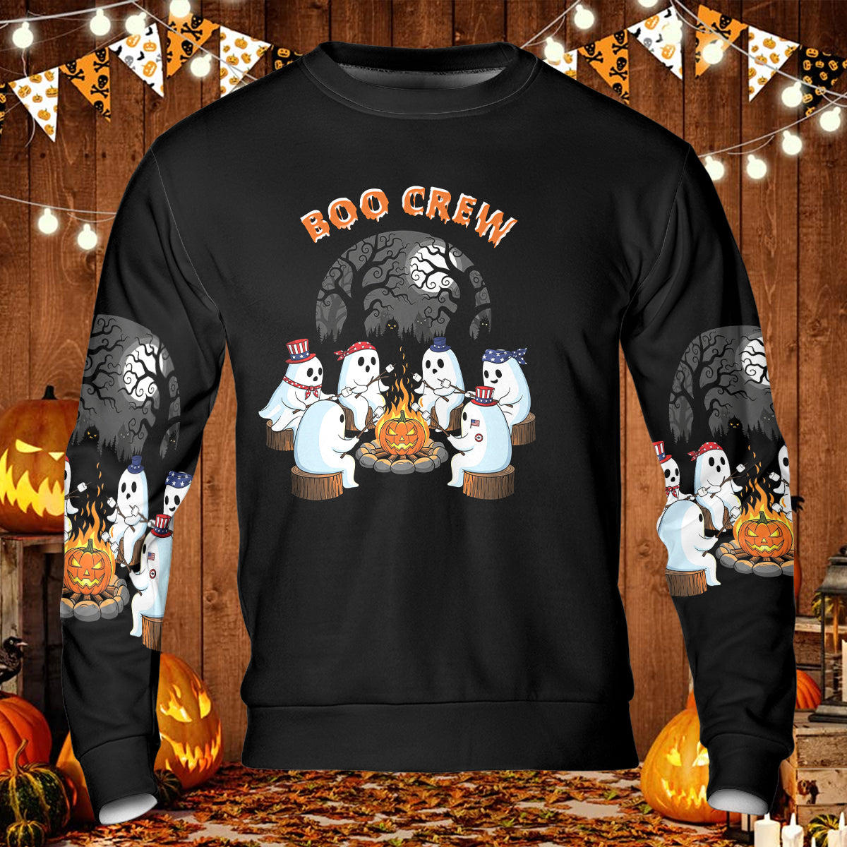 Boo Crew Camping All Over Print Shirt