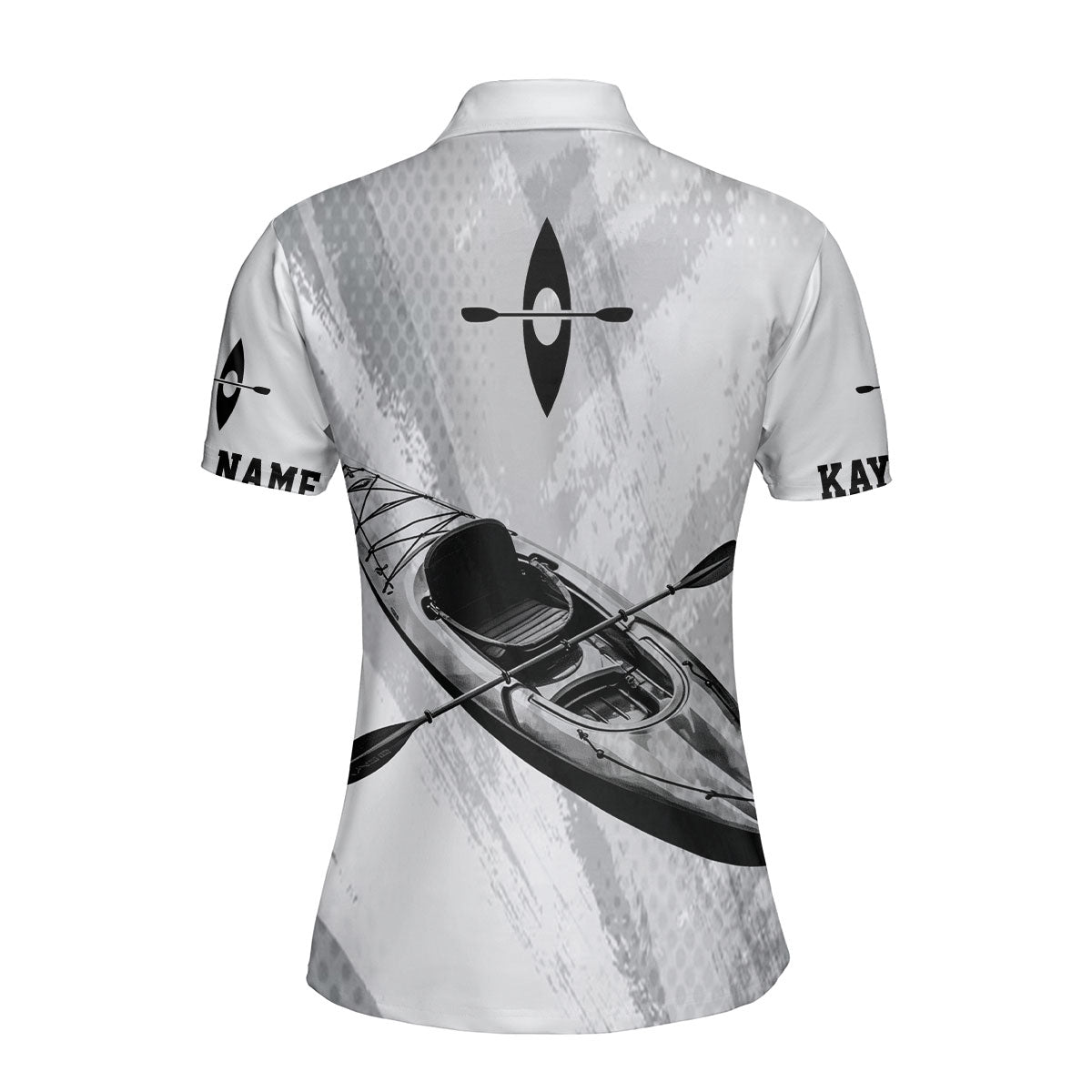Custom Name Kayaking Black And White All Over Print Shirt