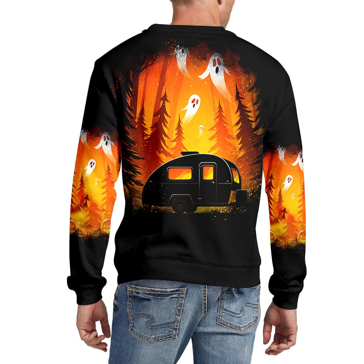 Horror Campfire In The Wild All Over Print Shirt