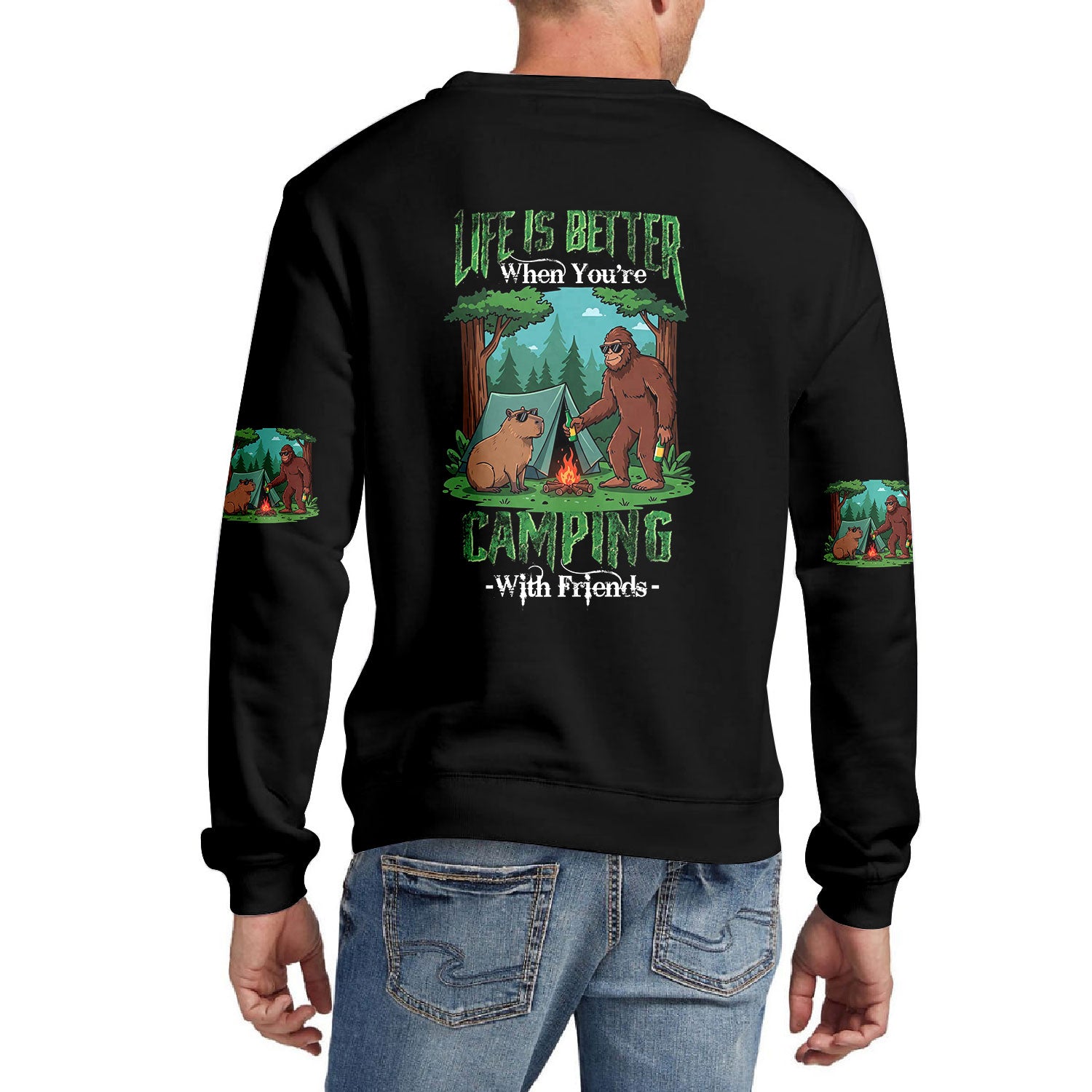 Life is Better When You're Camping With Friends All Over Print Shirt