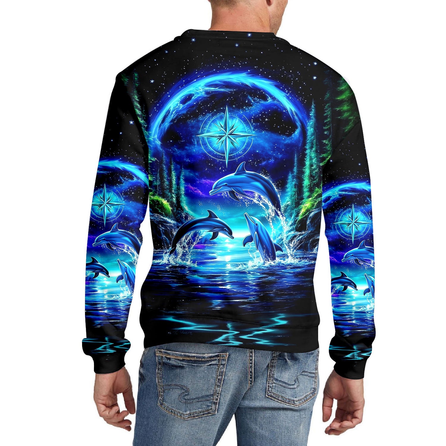Peace Sea Happy Dolphins All Over Print Shirt