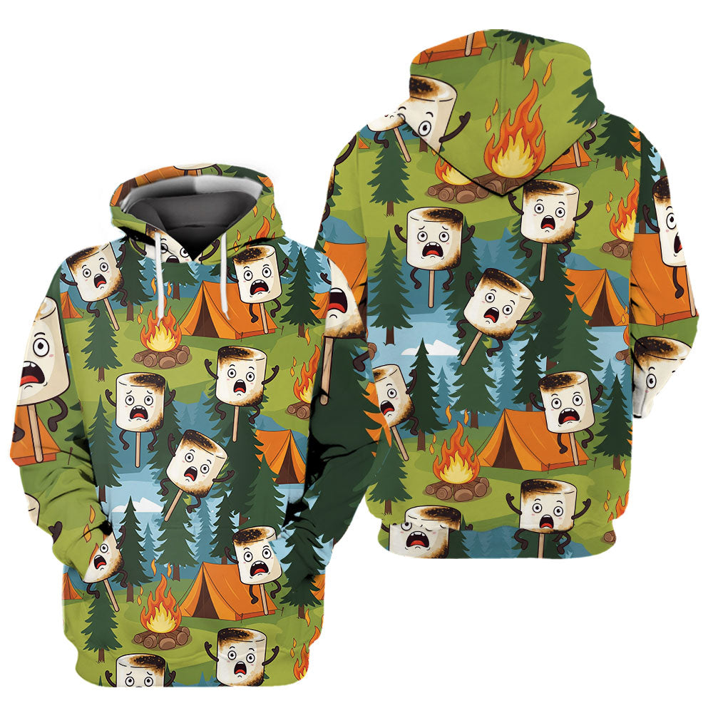 Funny Burnt Marshmallow All Over Print Shirt