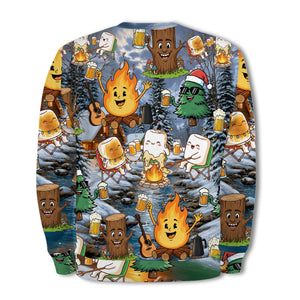 Camping Drinking Beer Party All Over Print Shirt