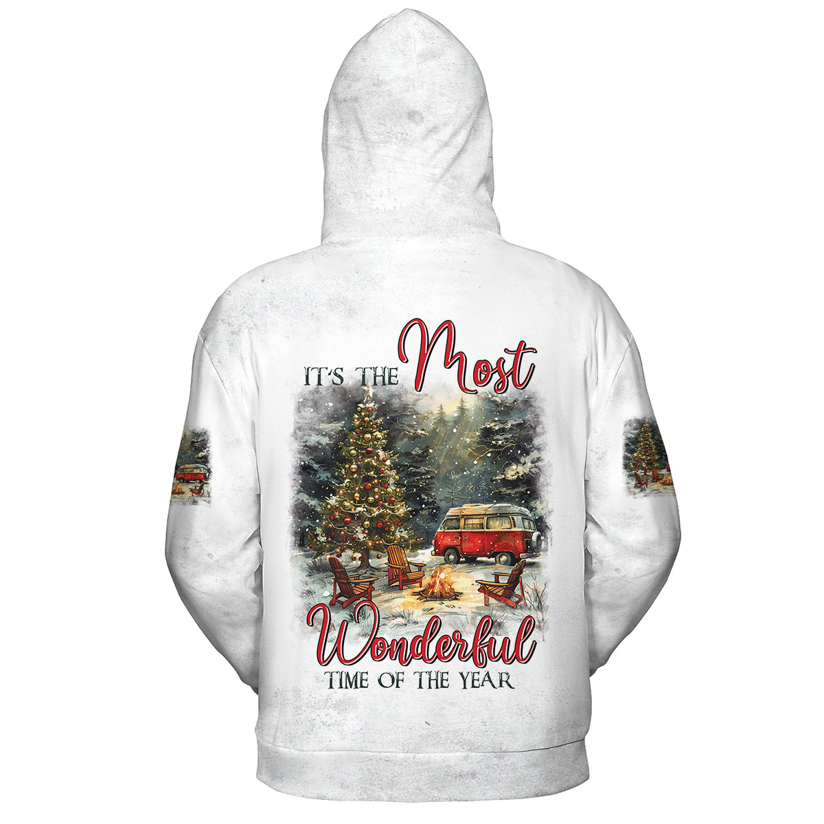 It's The Most Wonderful Time Of Christmas Camping All Over Print Shirt