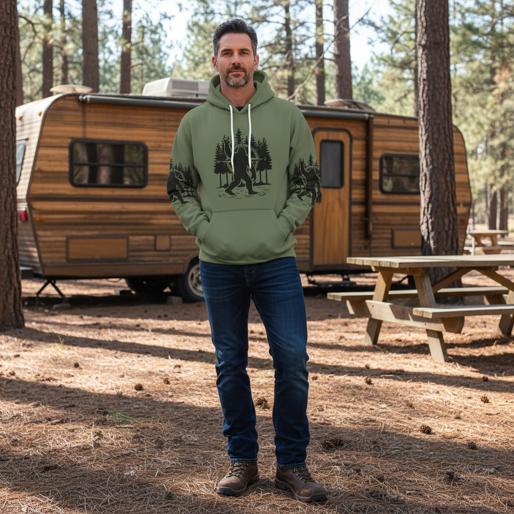 Not All Who Wander Are Lost Bigfoot Walking All Over Print Shirt