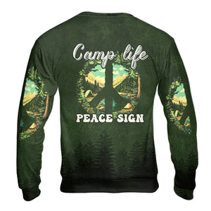 Camp Life Peace Sign All Over Print Shirt