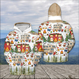 Campsite Christmas Party All Over Print Shirt