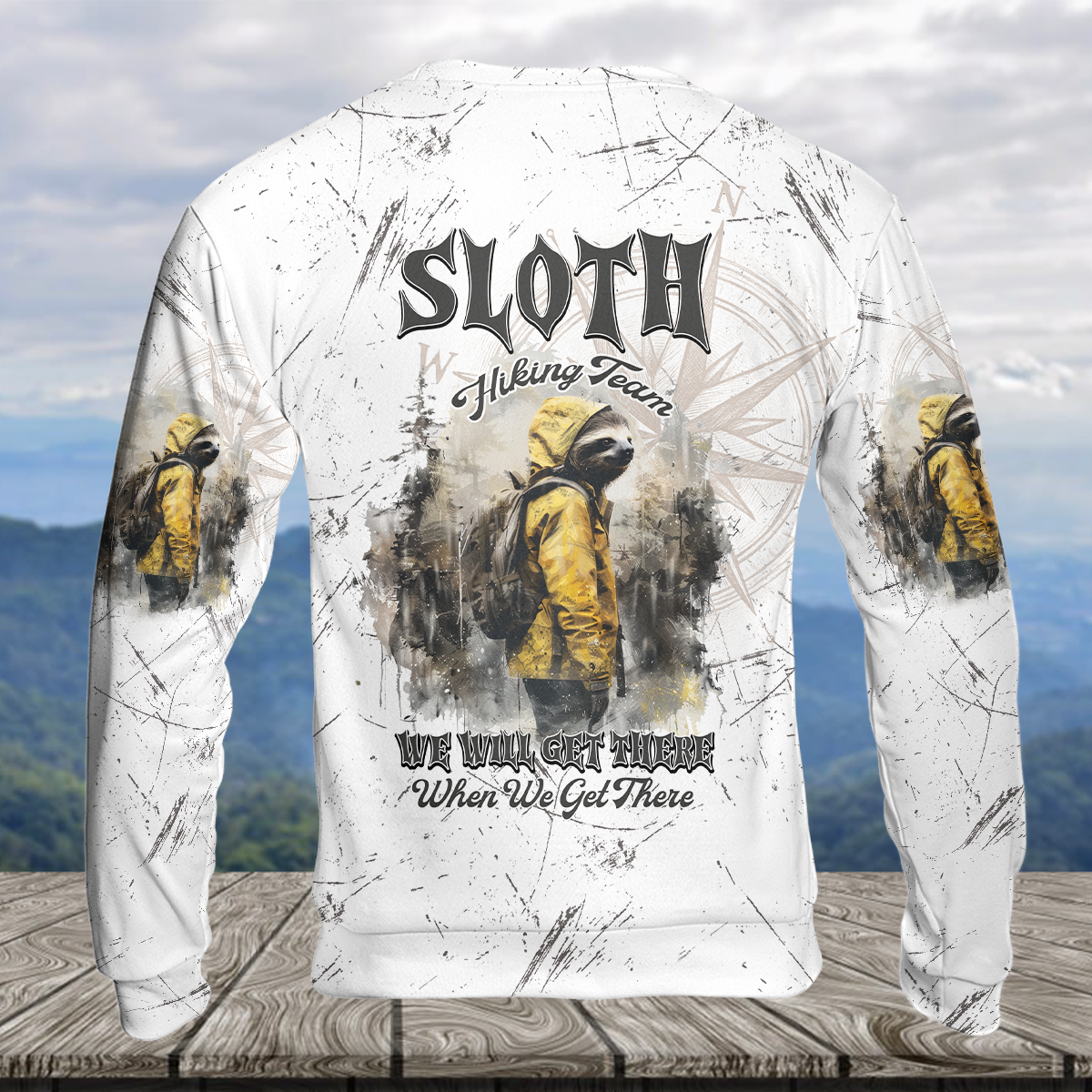 Sloth Hiking Team Will Get There All Over Print Shirt