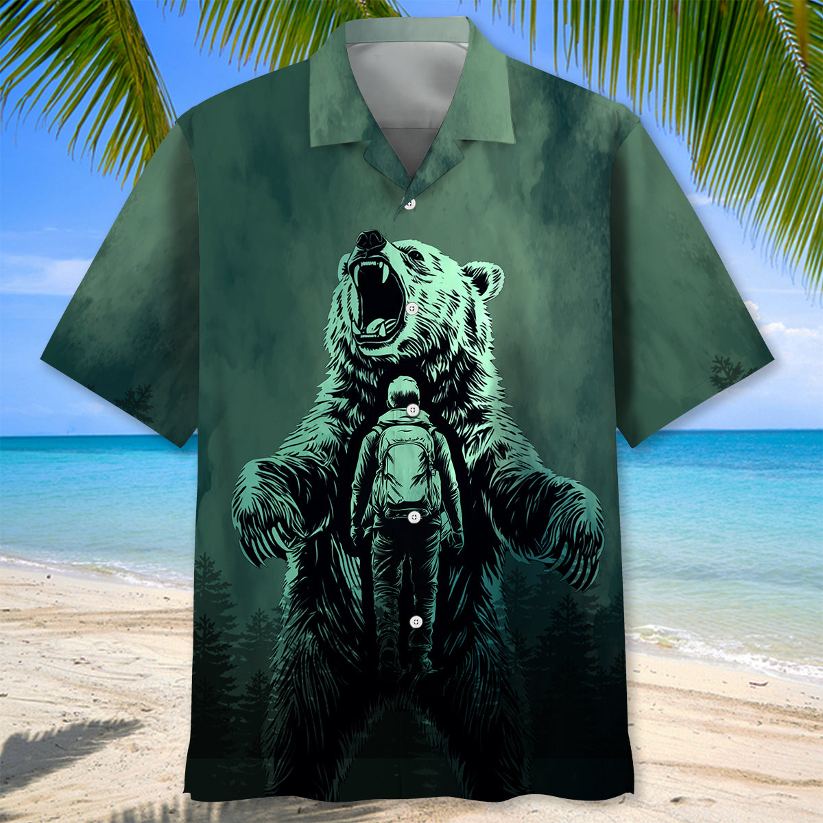 Hiking I Choose The Bear Hawaiian Shirt