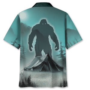 Mysterious Bigfoot At Campsite Hawaiian Shirt