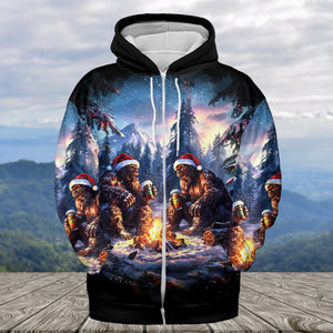 Bigfoot Making Memories One Campfire At A Time Christmas All Over Print Shirt