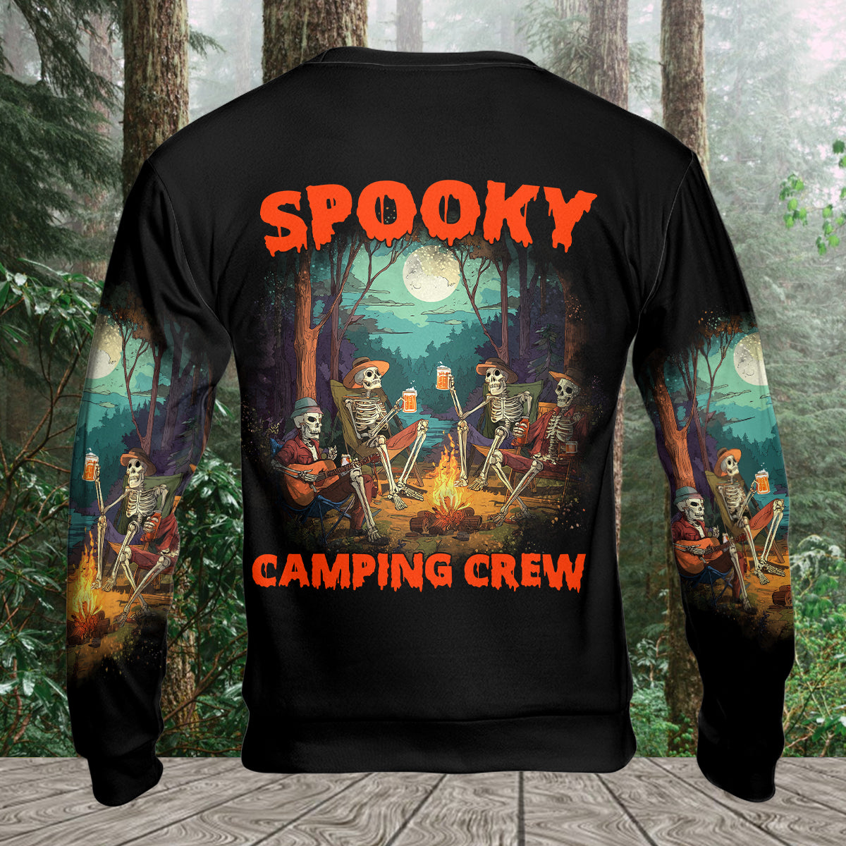 Spooky Camping Crew Halloween All Over Print Shirt