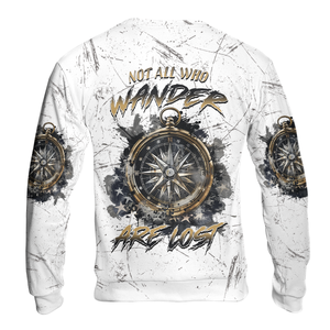 Not All Who Wander Are Lost Compass Cracks All Over Print Shirt