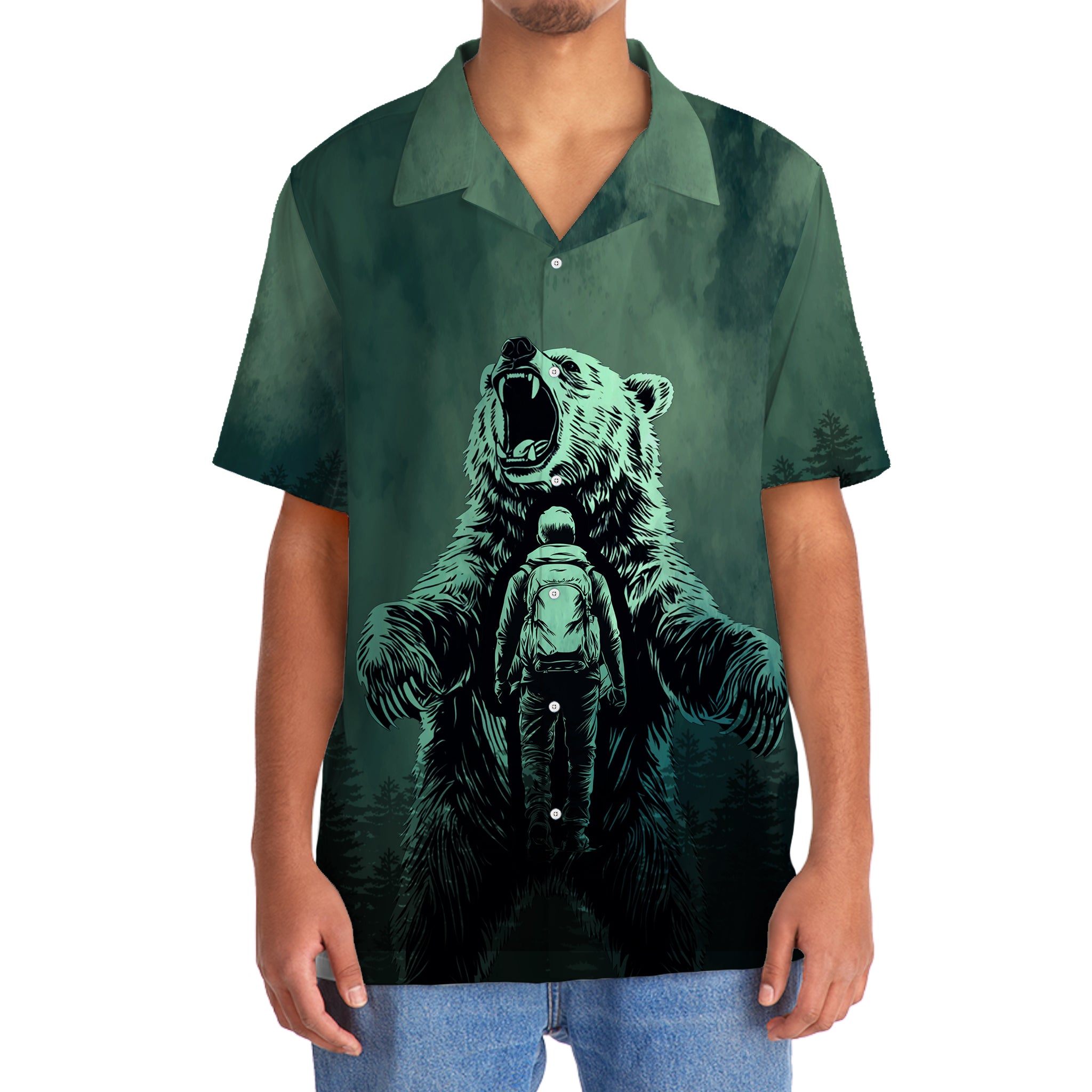Hiking I Choose The Bear Hawaiian Shirt