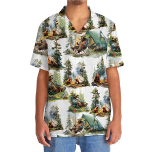 Camping Bear Chill Forest Hawaiian Shir