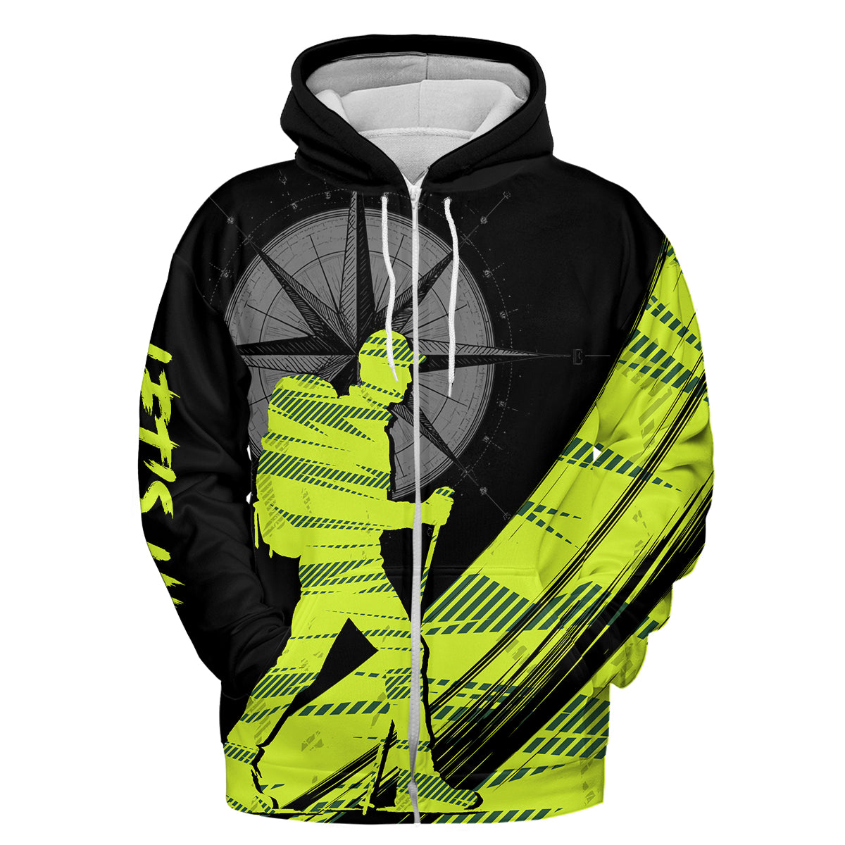 Hiking Find Your Own Path Yellow Neon All Over Print Shirt