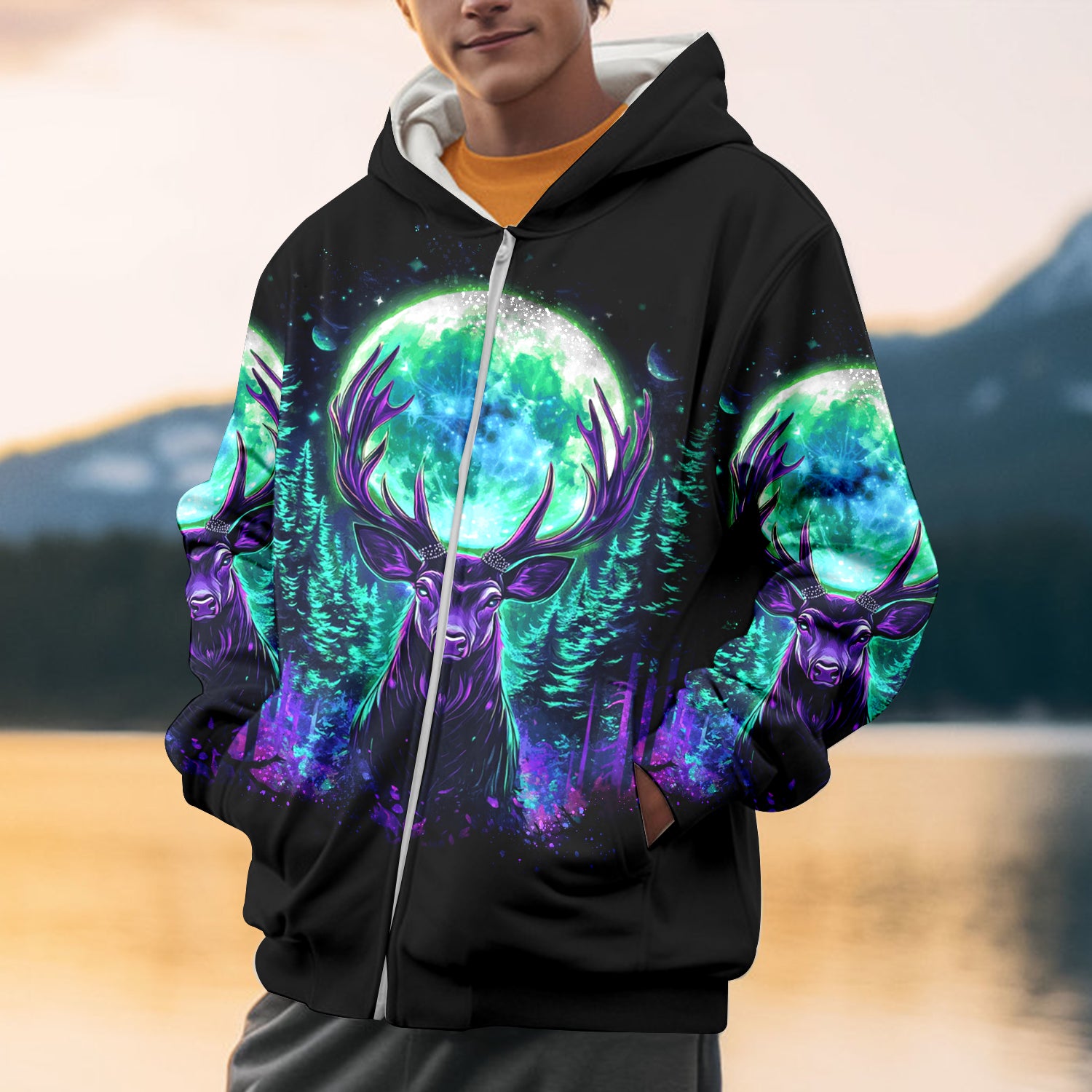 Into The Forest I Go Spirit Deer All Over Print Shirt