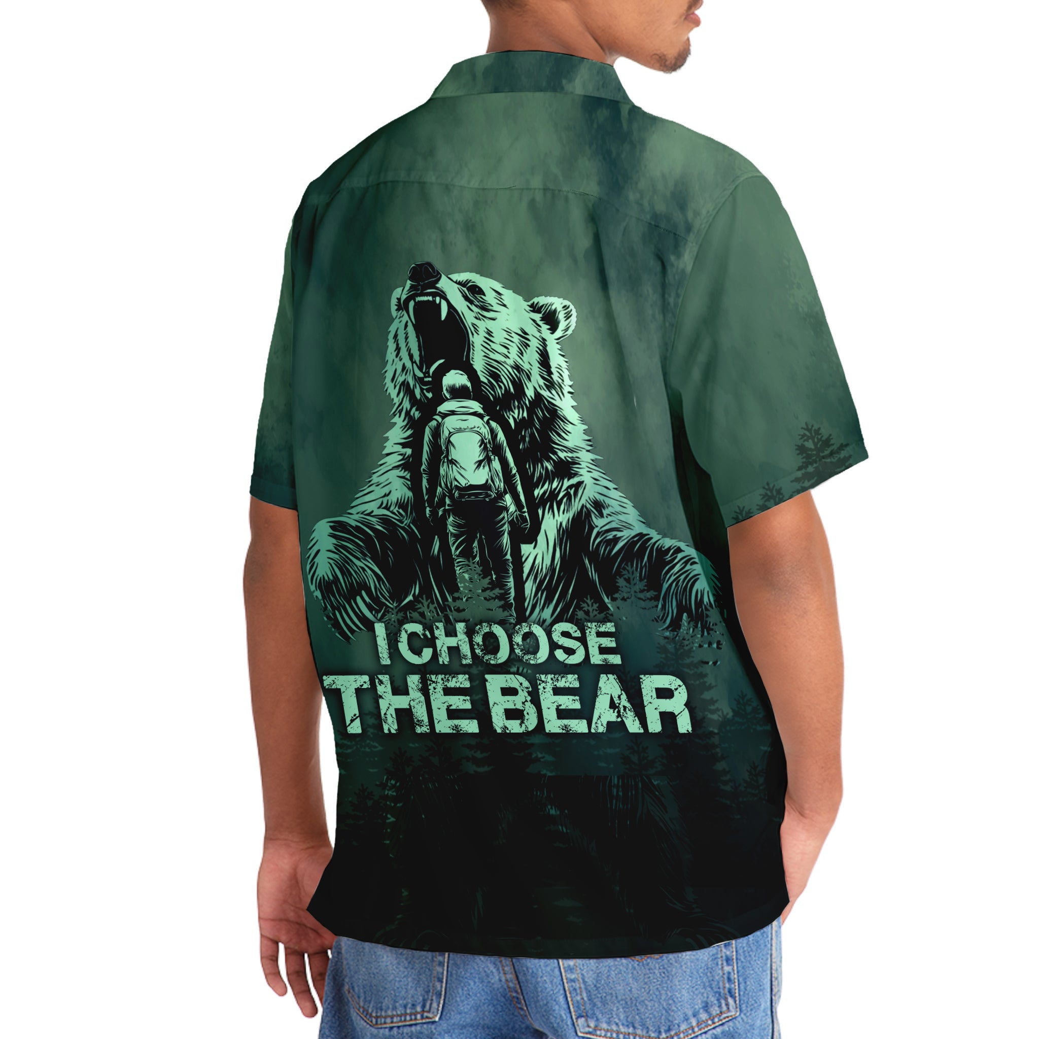 Hiking I Choose The Bear Hawaiian Shirt