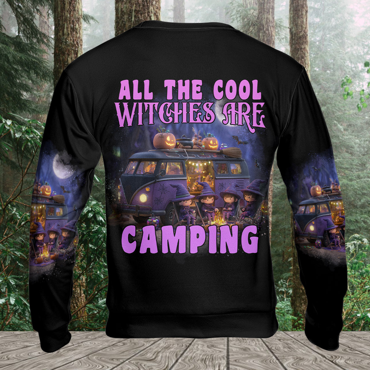 All The Cool Witches Are Camping All Over Print Shirt