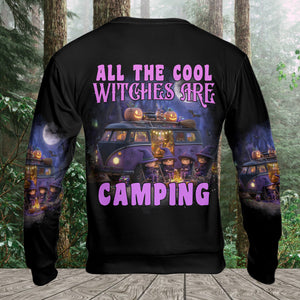 All The Cool Witches Are Camping All Over Print Shirt