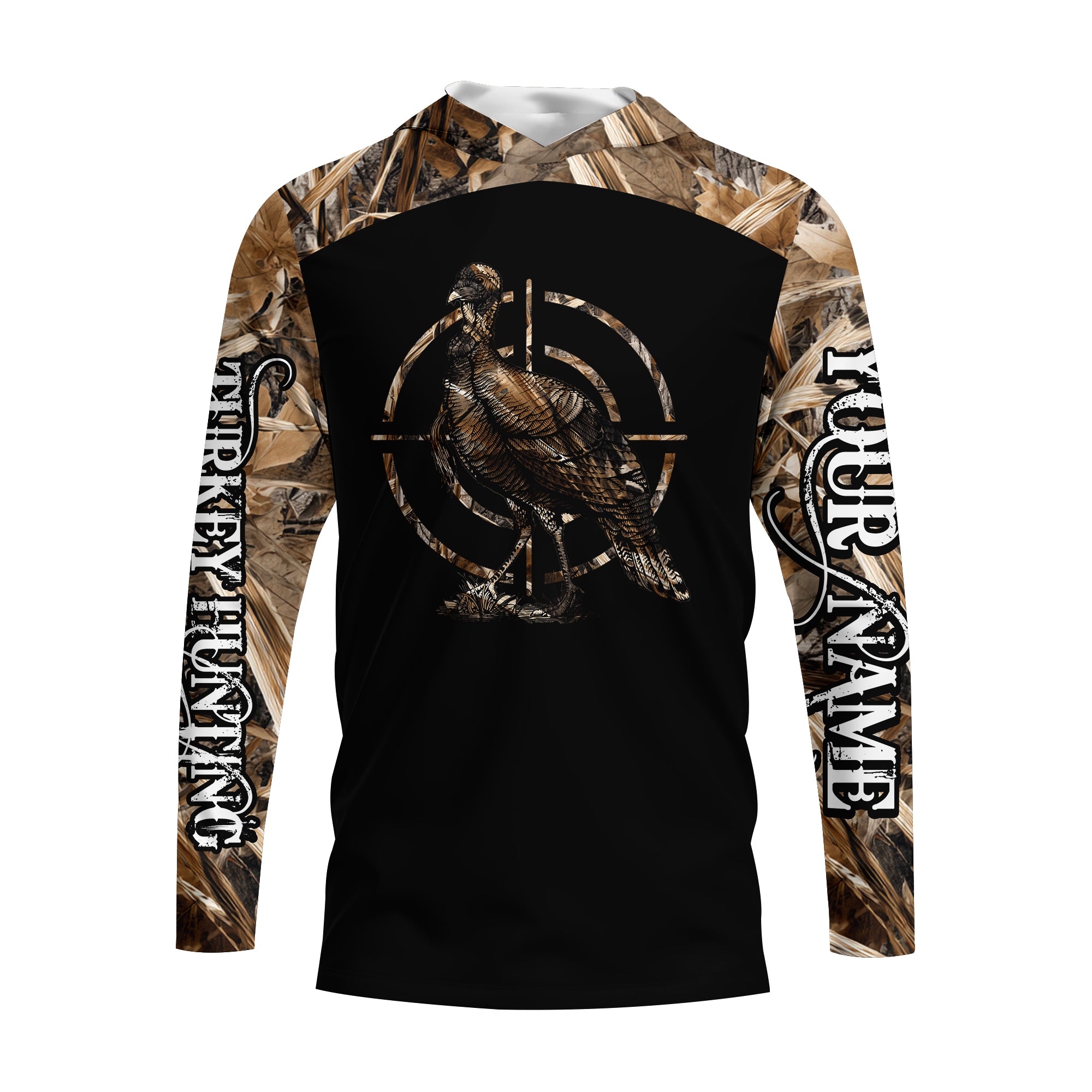 Custom Name Turkey Hunting Camo Grass All Over Print Shirt