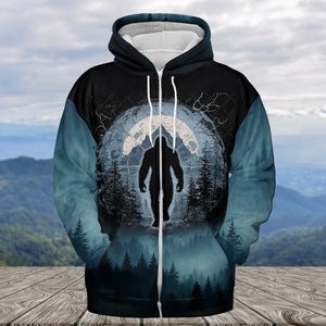 Cool Bigfoot Into The Forest Compass All Over Print Shirt
