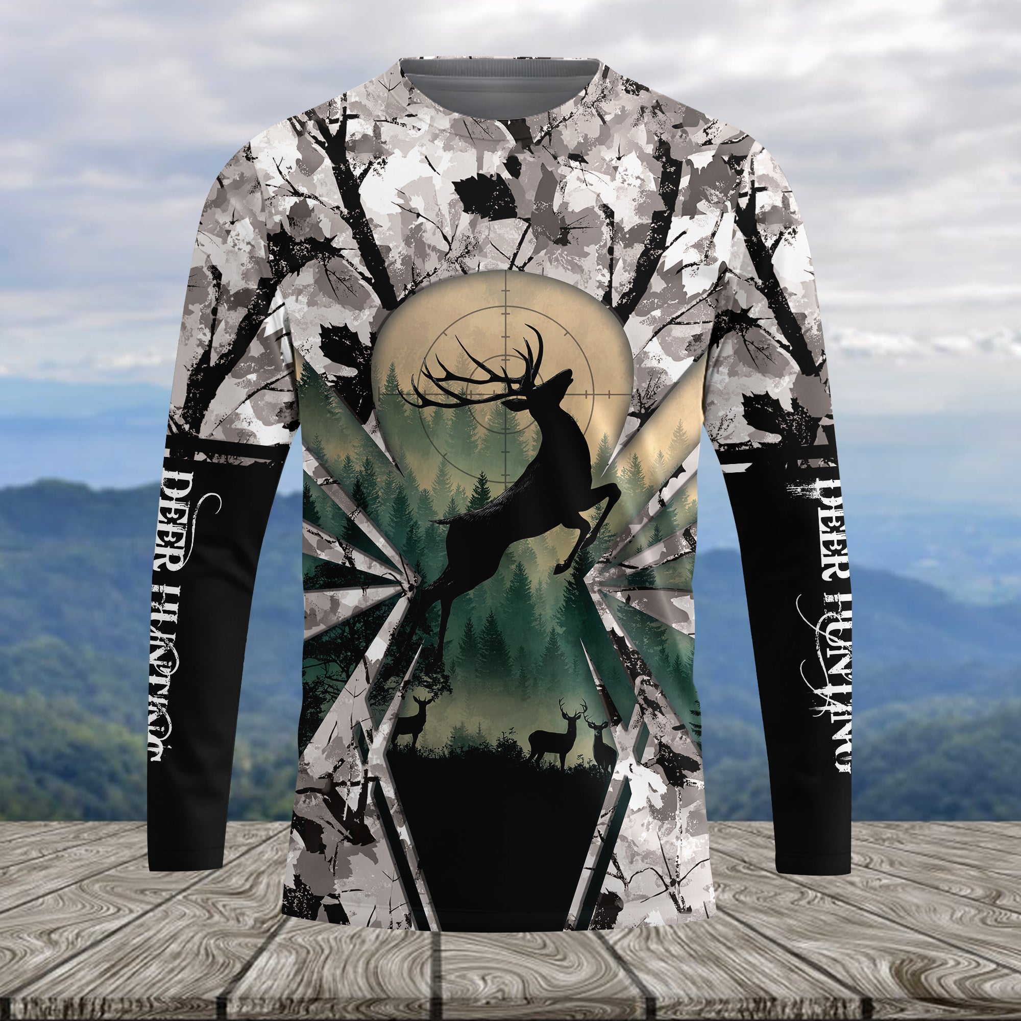 Deer Hunting Peaceful Forest All Over Print Shirt