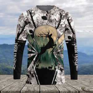 Deer Hunting Peaceful Forest All Over Print Shirt